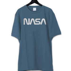 Men's Retro Vintage NASA Worm Logo Premium Soft T-Shirt