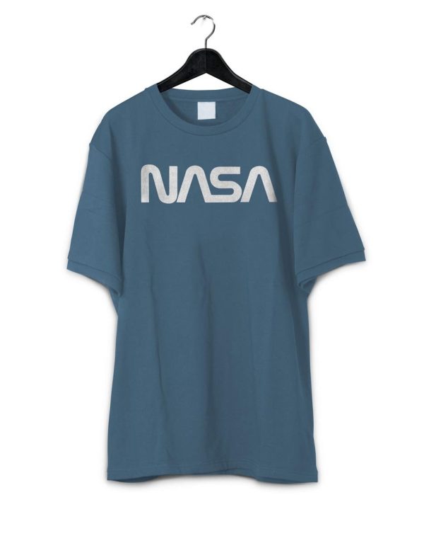 Men's Retro Vintage NASA Worm Logo Premium Soft T-Shirt