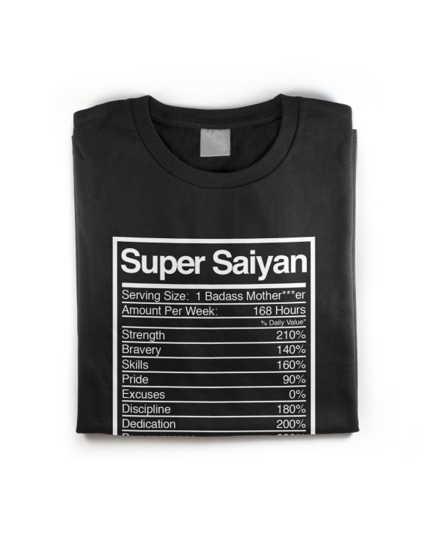 Saiyan Nutrition Label - Shot2